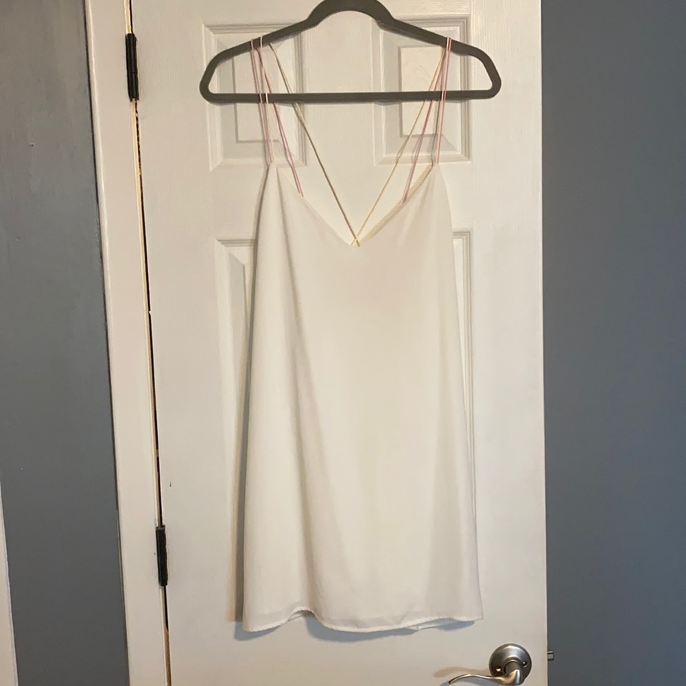 Mini white sheath dress